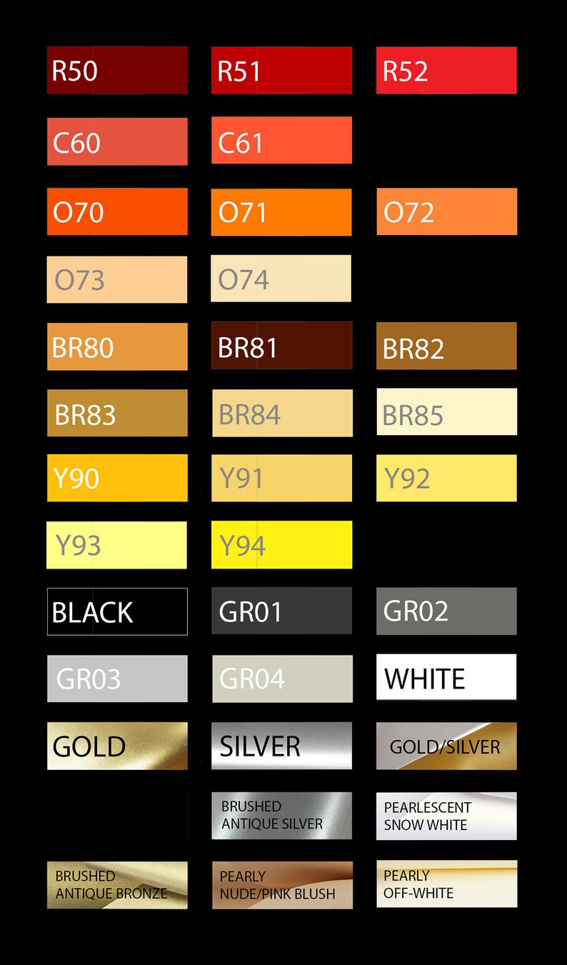 TransparentesDecor Color Chart Part 2