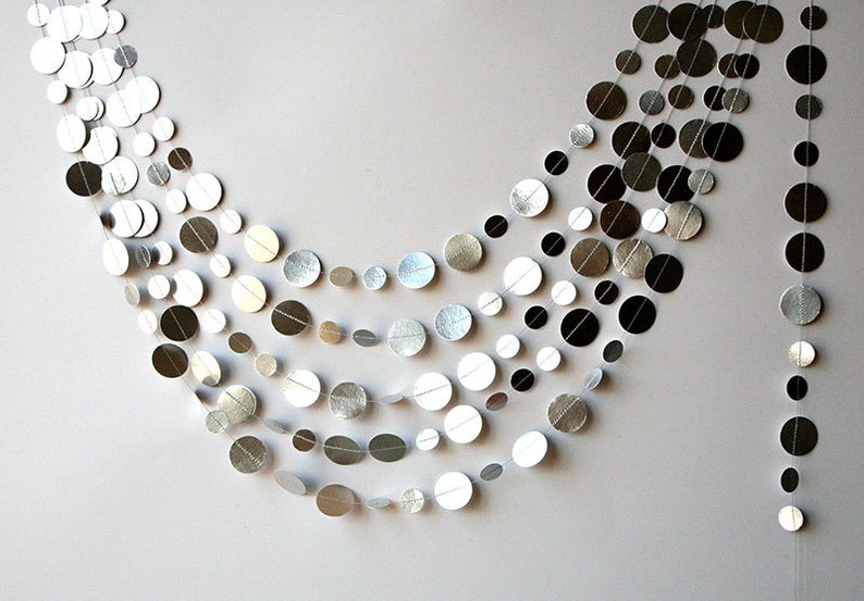 Silver Wedding Garland Silver Garland Metallic Garland Etsy