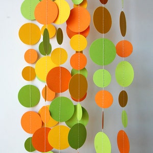 Citrus Bridal Shower, Little Cutie Decor, Orange Yellow & Green Garland, Baby Shower, Birthday Garland, Photo Prop, Paper garland, KC-1205 image 3