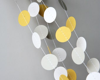 Yellow gray wedding garland, Wedding decorations, Yellow gray wedding garland, Wedding garland, Bridal shower decor, KC-1002