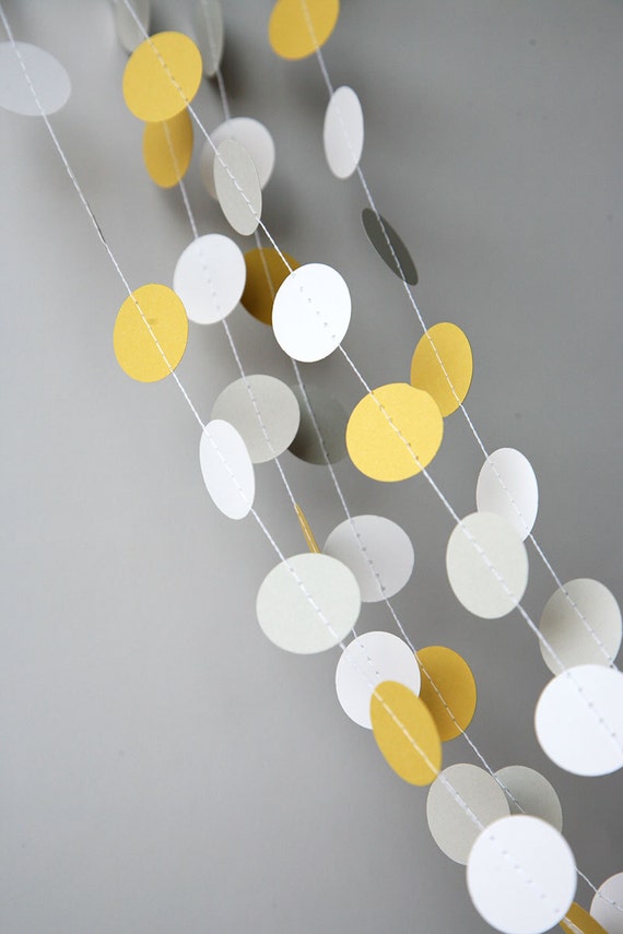 Yellow Gray Wedding Garland Wedding Decorations Yellow Gray