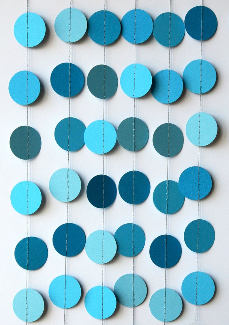 10ft Blue and Gray paper Garland Baby Shower Decorations Nursery Decor-Baby Boy Decor Baby boy shower decor