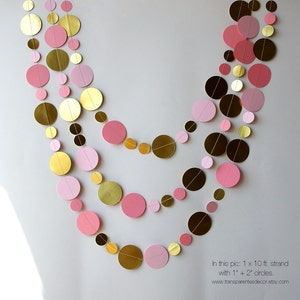 Blush & Glam Garland Modern Rose Pink, Gold for Bridal Showers and Baby showers and More G9 image 3