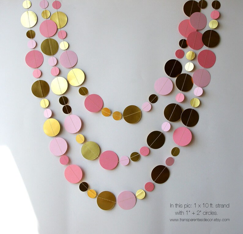 Blush & Glam Garland Modern Rose Pink, Gold for Bridal Showers and Baby showers and More G9 image 3