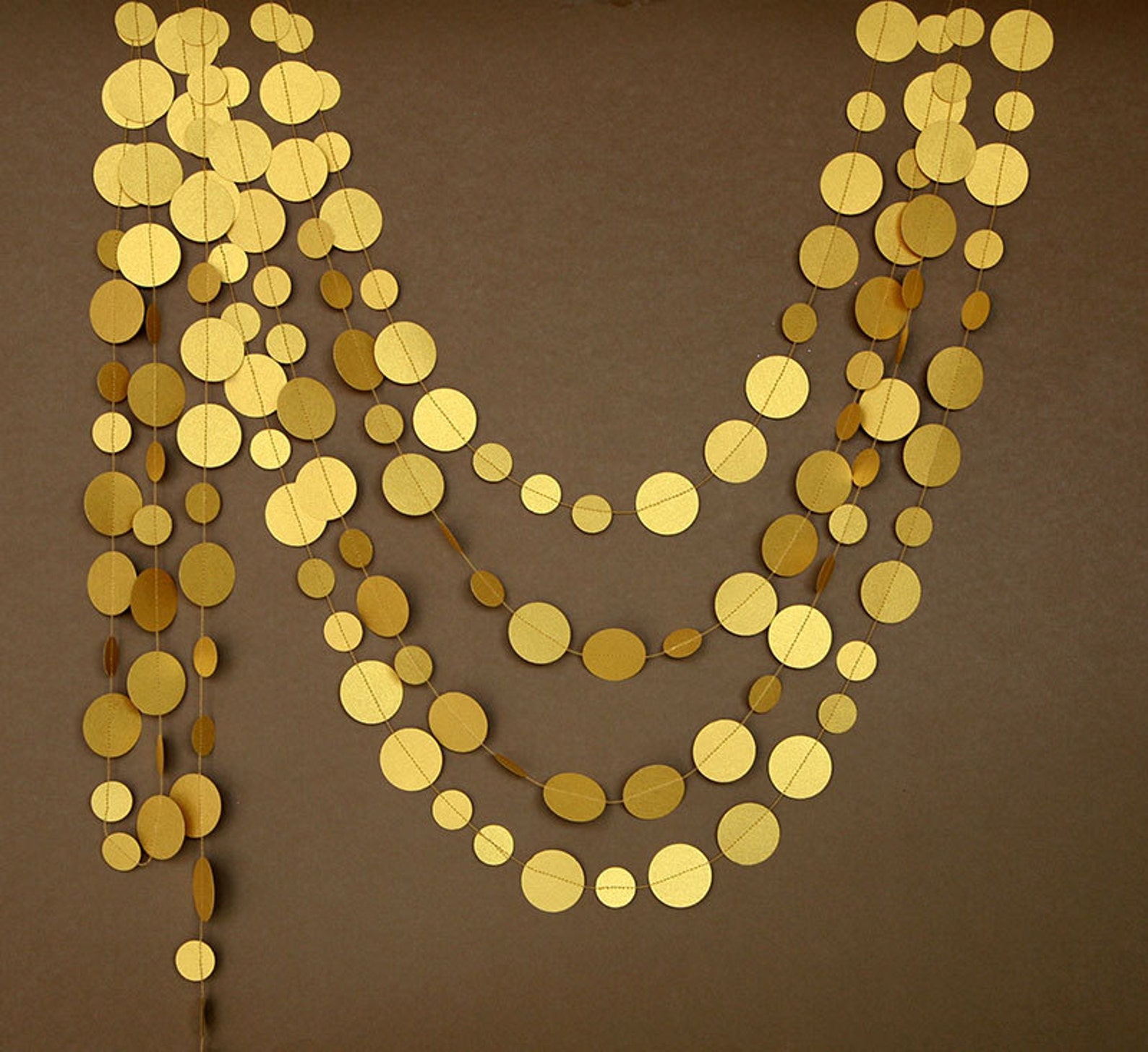 Gold Wedding Garland Gold Garland Gold Party Decor Paper - Etsy
