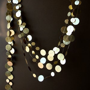 Gold circle garland for weddings and anniversaries