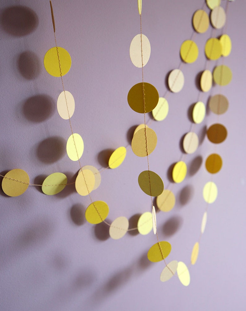 Yellow Garland Yellow Circles Garland Wedding Garland Etsy