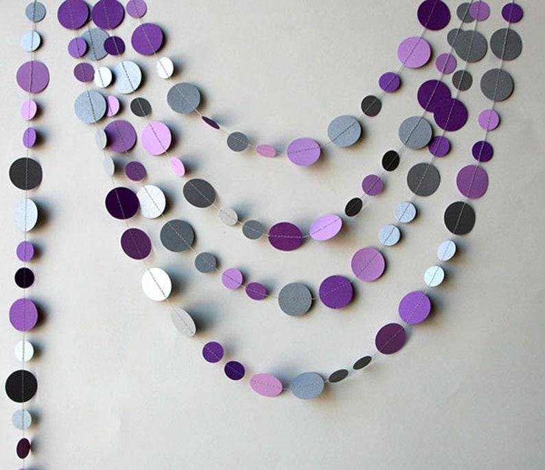 Purple Silver Garland Silver Wedding Garland Silver Garland Etsy