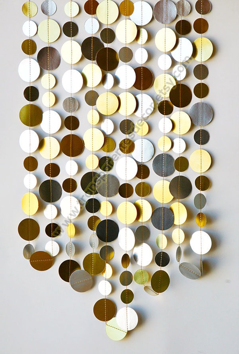 Wedding Garland Metallic Gold Garland Gold Silver Garland Etsy
