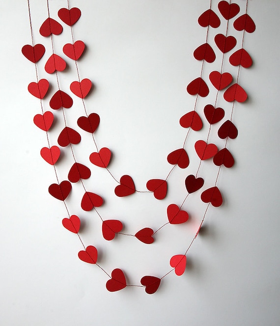 Valentines Day Decor Valentine Decor Heart Garland - Etsy Ireland