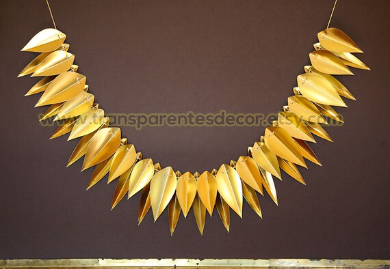 Christmas garland, Gold garland, Christmas decoration, Christmas gold decor, Gold Leaf Garland, Christmas Gift, Table Centerpiece KHM-5303 Il_570xn
