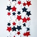 jeroth7 reviewed Star garland, 4th of July garland, 4th of July decor, Red white blue, Paper garland, Patriotic decor, 4th of July banner