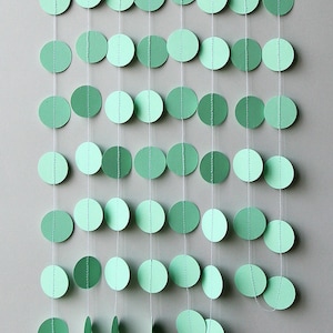 Mint Green Wedding Decoration Neutral Baby Shower Decor Nursery Wall Hanging Bridal Shower Party Decorations Pastel Baby Sprinkle, KC-1217 image 1