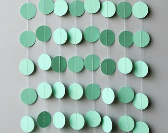 Mint Green Wedding Decoration Neutral Baby Shower Decor Nursery Wall Hanging Bridal Shower Party Decorations Pastel Baby Sprinkle, KC-1217