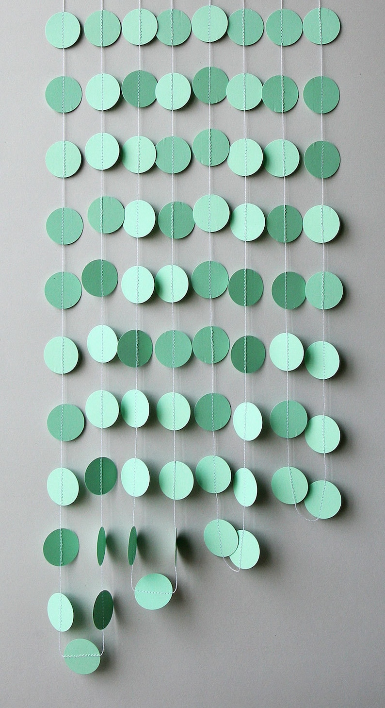 Mint Green Wedding Decoration Neutral Baby Shower Decor Nursery Wall Hanging Bridal Shower Party Decorations Pastel Baby Sprinkle, KC-1217 image 1