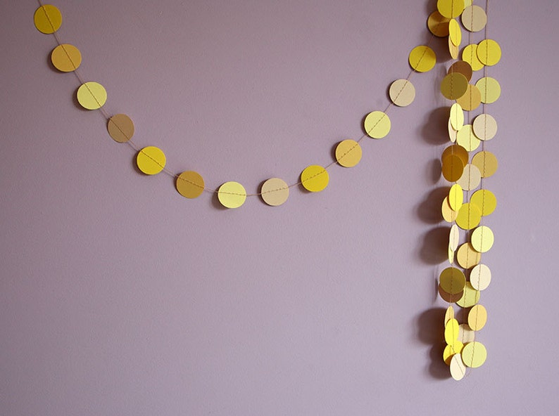Yellow Garland Yellow Circles Garland Wedding Garland Etsy