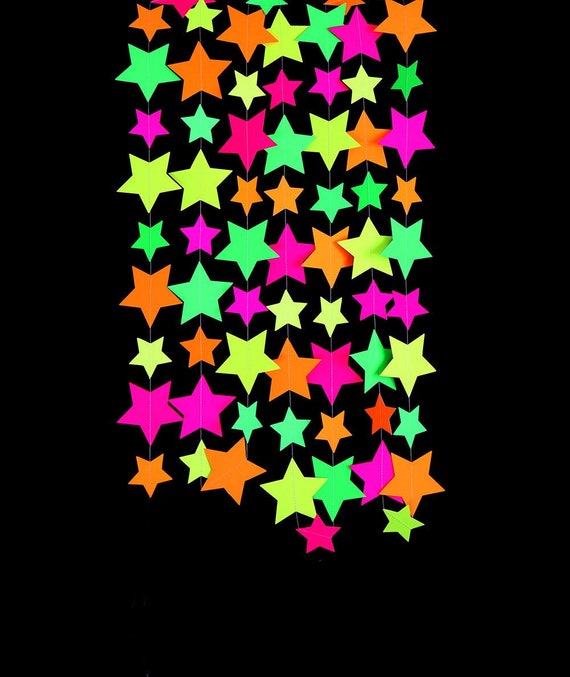 Neon glow Birthday, Glow in the dark Party, Neon decorations, Glow Party Backdrop, Hawaiian party, Glow Birthday party decor, Neon garland Il_570xn
