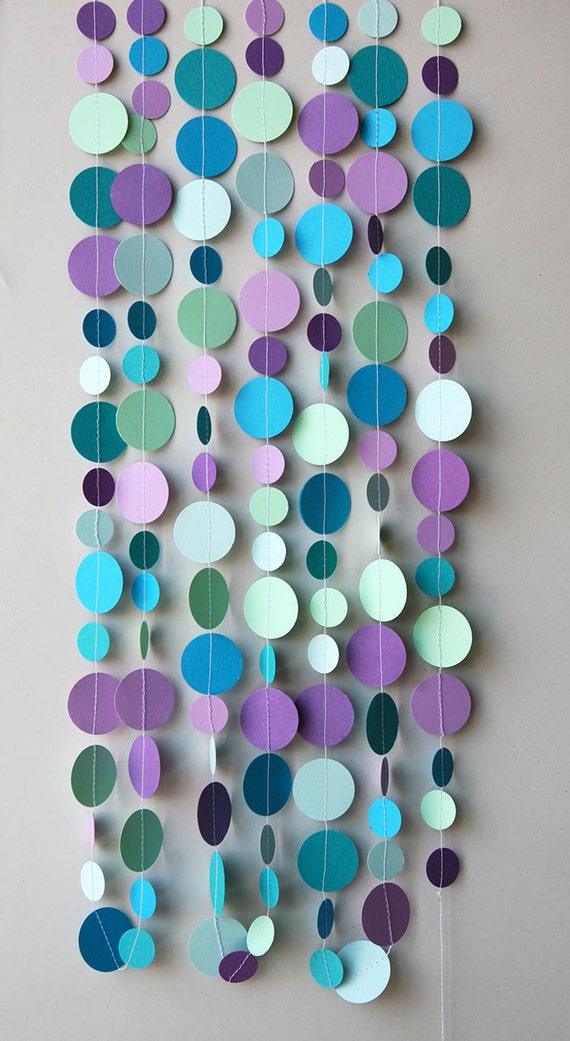 Bubbles party decoration, Mermaid party decoration, Mermaid Birthday decorations,Mermaid bubbles garland,Mermaid bubbles party,Paper garland Il_570xn