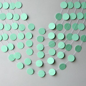 Mint Green Wedding Decoration Neutral Baby Shower Decor Nursery Wall Hanging Bridal Shower Party Decorations Pastel Baby Sprinkle, KC-1217 image 2