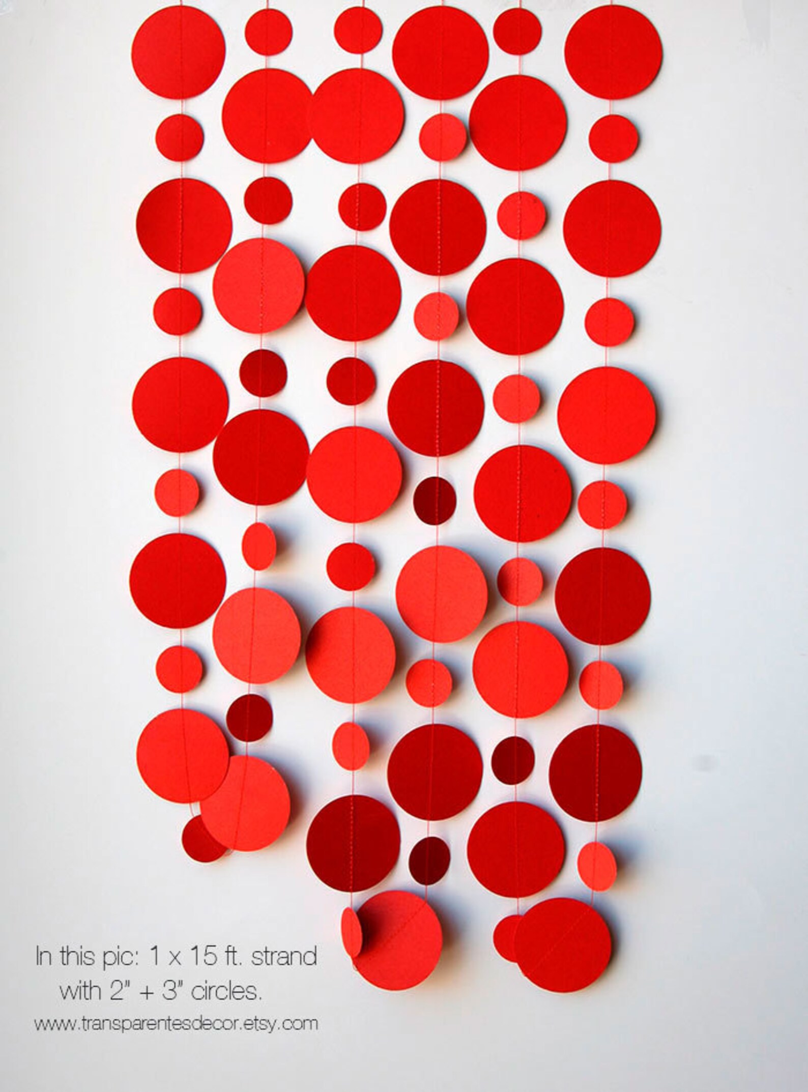 Red Garland Birthday Decorations Party Garland Red Tomato Etsy