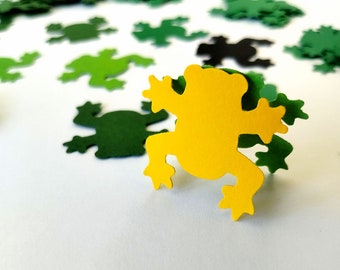 Frog Die Cut Outs Confetti, Earth Day Confetti, Green Frog Confetti Table Decoration, Earth day Decorations, Frog Baby Shower Green Birthday