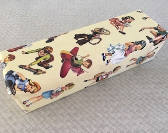 Red wagon gift wrapping paper Retro Vintage children's images