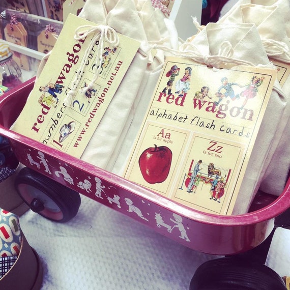 Download Bundle Abc 123 Alphabet Number Vintage Flash Cards With Canvas Drawstring Bag By Red Wagon Catch My Party