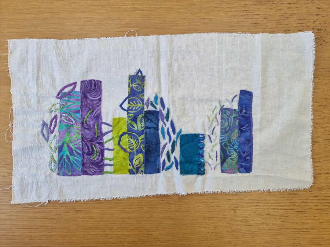 Colorful Abstract Mini Quilt: Hand Embroidered Wall Hanging - Etsy