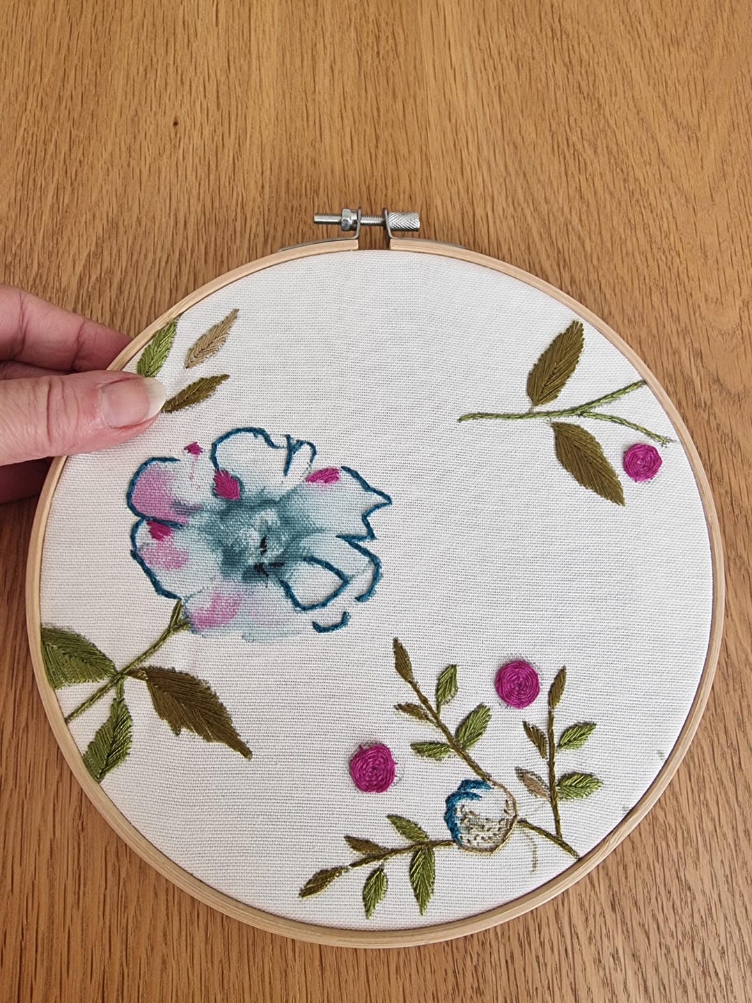 Flowers Embroidered Finished Hoop Art Nature Wall Décor - Etsy