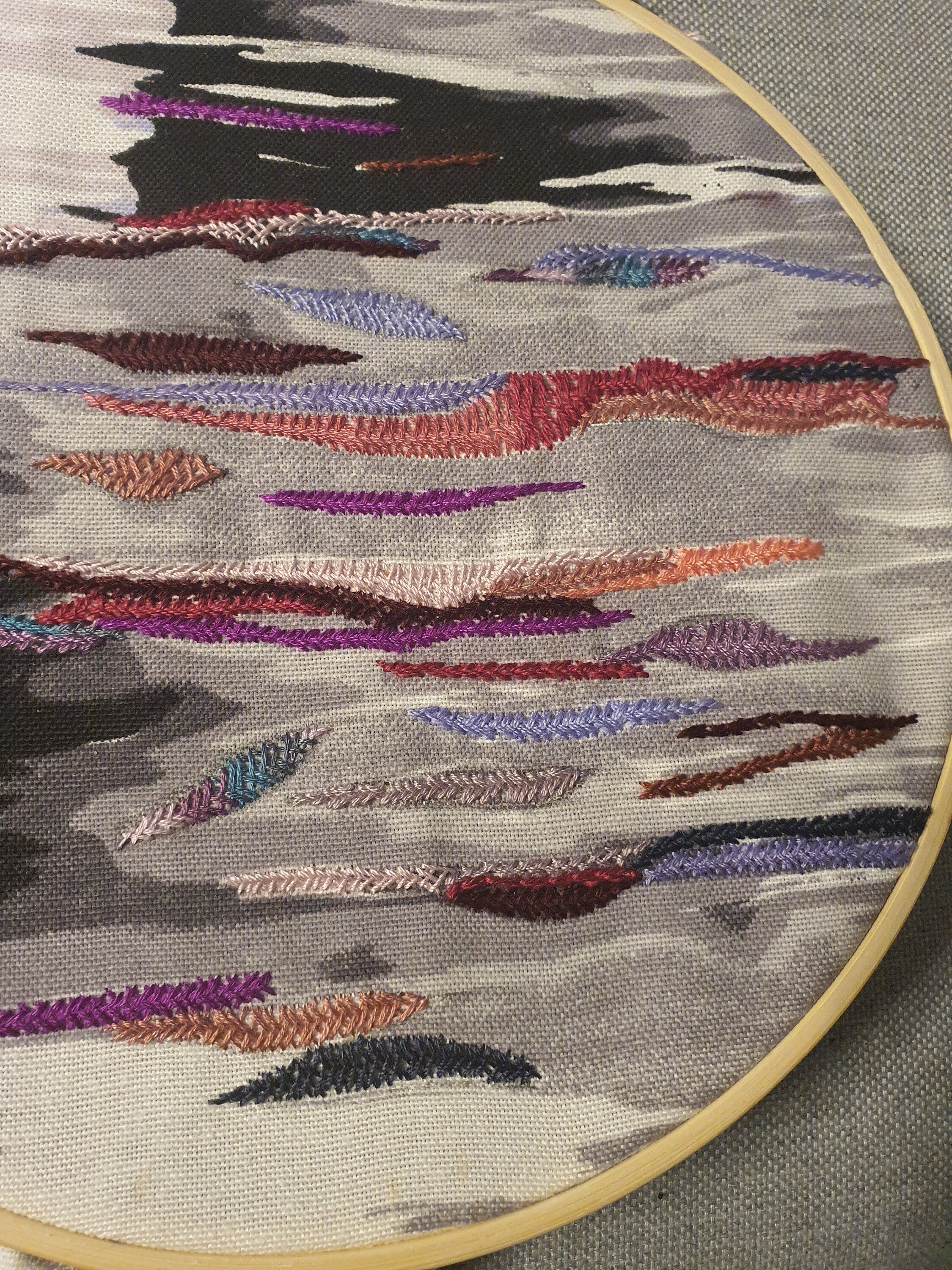 Abstract Hand Embroidery Hoop Art - Etsy