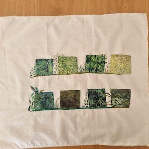 Green Fields Abstract Embroidery Painting Artwork for Living Room