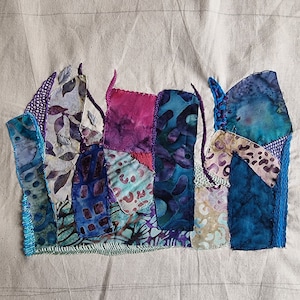 Colorful Abstract Modern Embroidery Textile Art