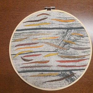 Abstract Hand Embroidered Hoop Art, Colorful Wall Décor, Hand Embroidered Wall Art, Hoop Art Embroidery