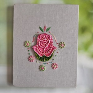 Green & Pink Hamsa Wall Art: Embroidered Good Luck Charm