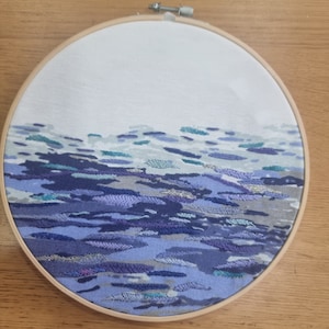 Abstract Hand Embroidered Hoop Art, Colorful Wall Décor, Hand Embroidered Wall Art, Hoop Art Embroidery, Finished hoop Art