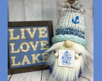 Life is Better at the Lake Knit Gnome