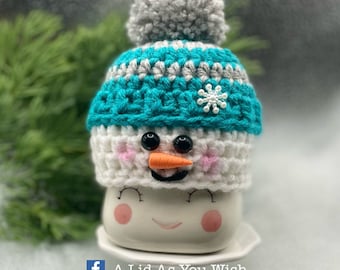 Snowman Hat Marshmallow Mug Hat Topper Crochet Pattern