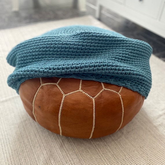 Housse De Pouf Ottomane Extensible Carrée/Rond 40x40/45x45cm, Housses
