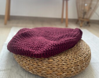 かぎ針編みのIKEA Alsedaスリップカバー、ハンドメイドスツール