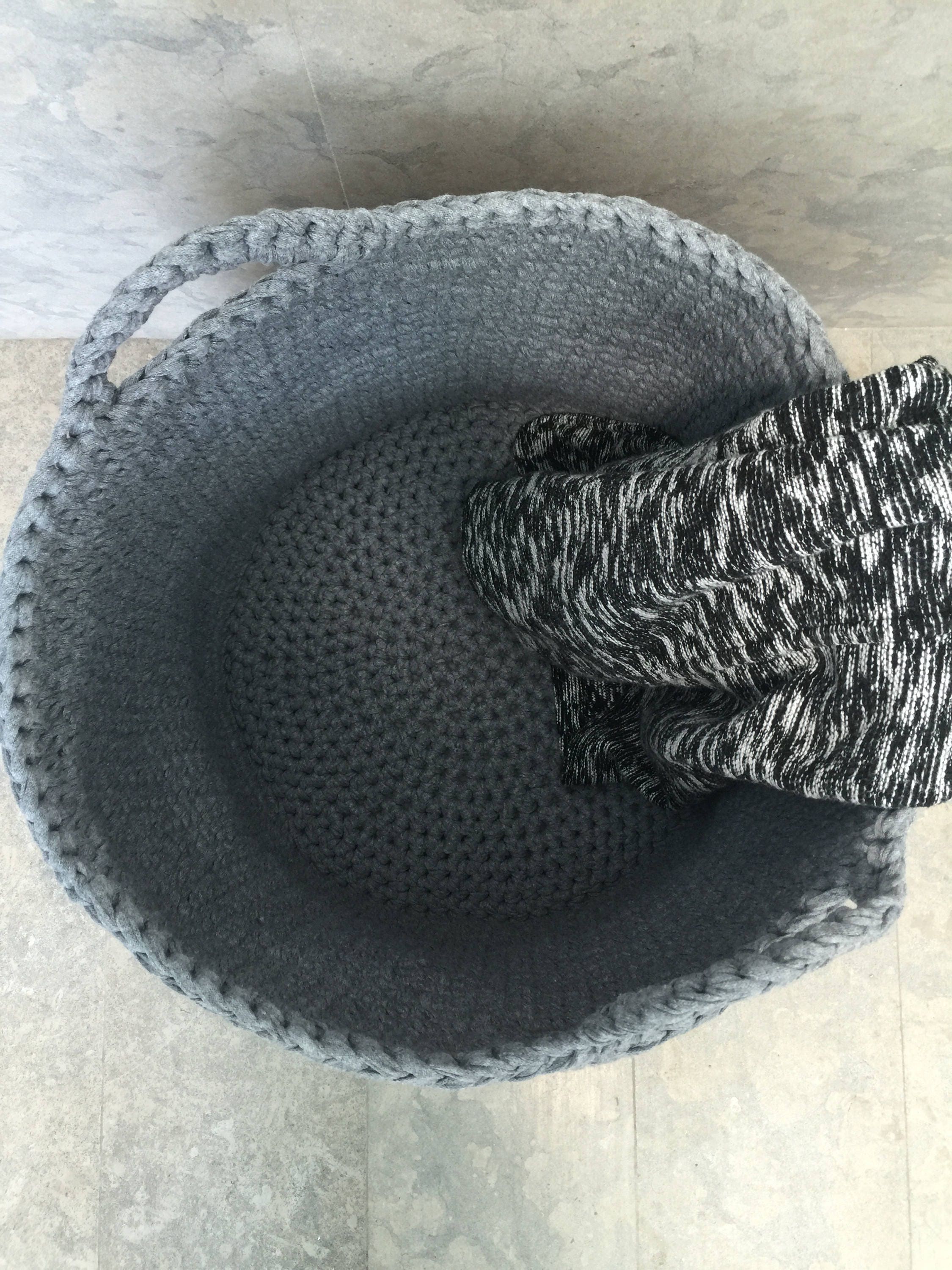 Large Crochet Storage Basket Big Toys Basket Laundry Basket Etsy