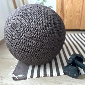 Hand Crochet Pilates Ball Cover: Recycled Cotton Yoga Ball Case