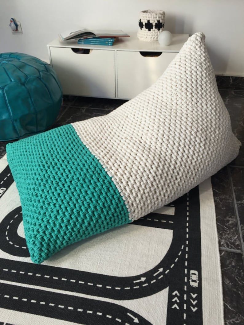 Adult Bean Bag Chair Lounger Giant Floor Pillow Pouf Chaise Etsy