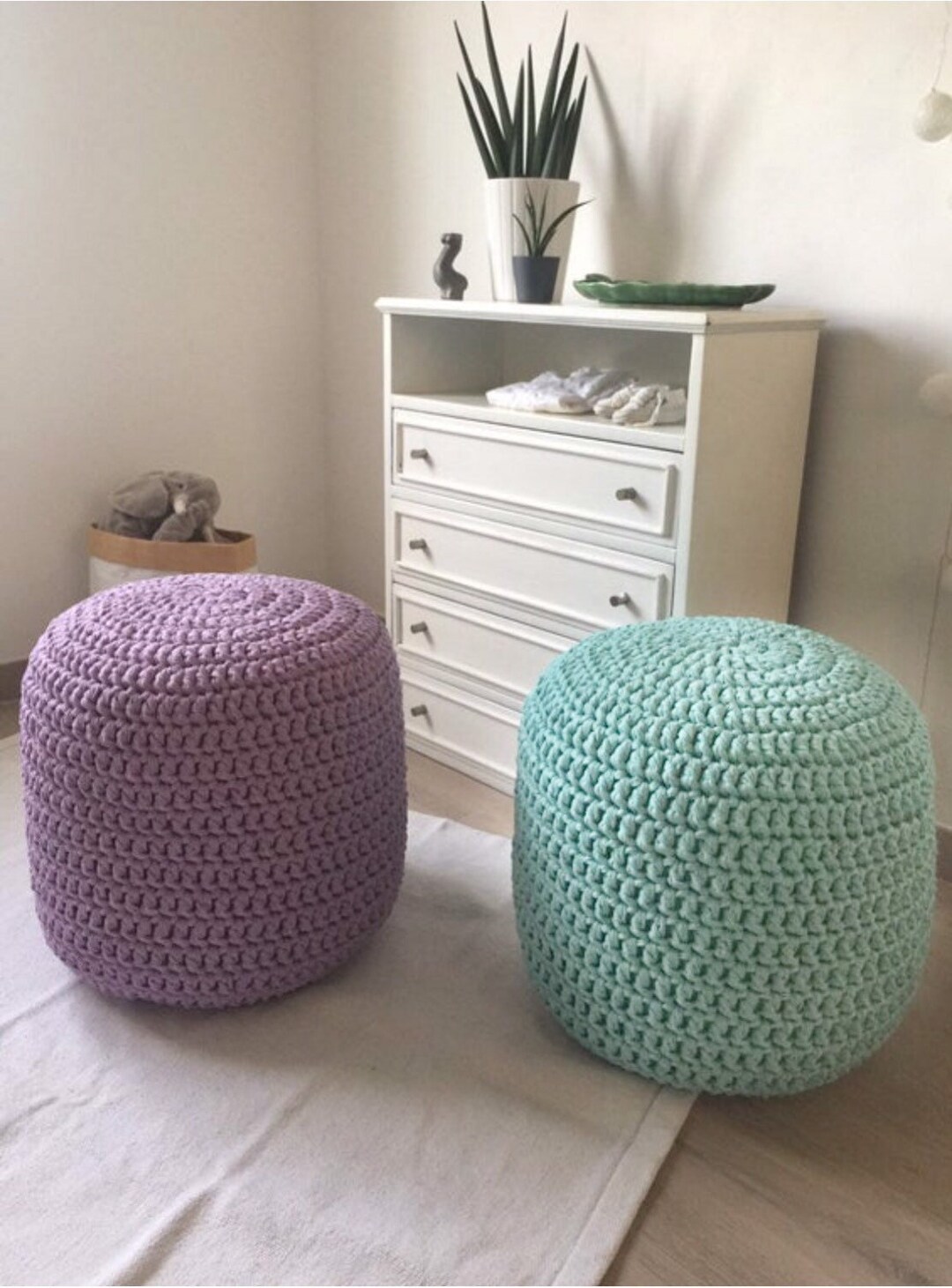 Knitted ottoman kmart deals