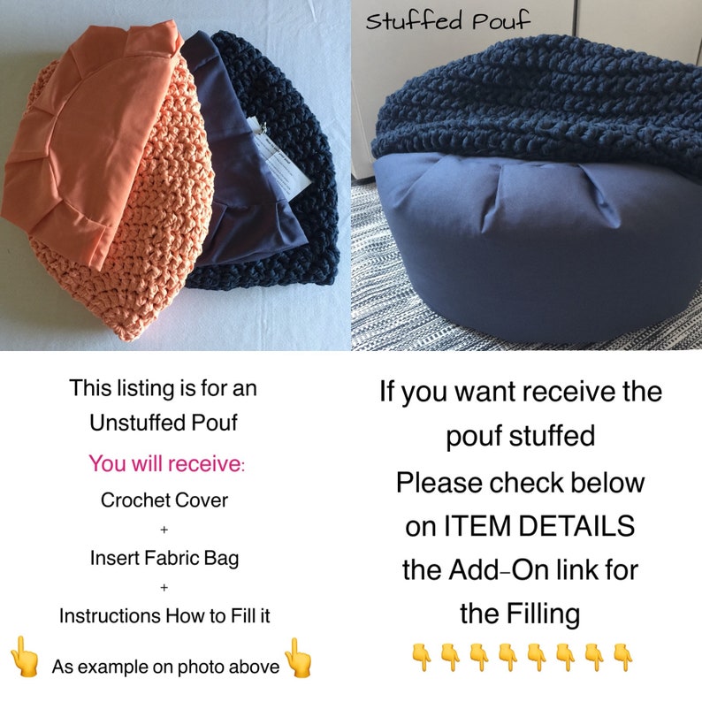 Knit Footstool Pouffe for Modern Nursery Decor Round Crochet Pouf Ottoman with Star Pale Blue Kids Floor Seating Toddler Birthday Gift