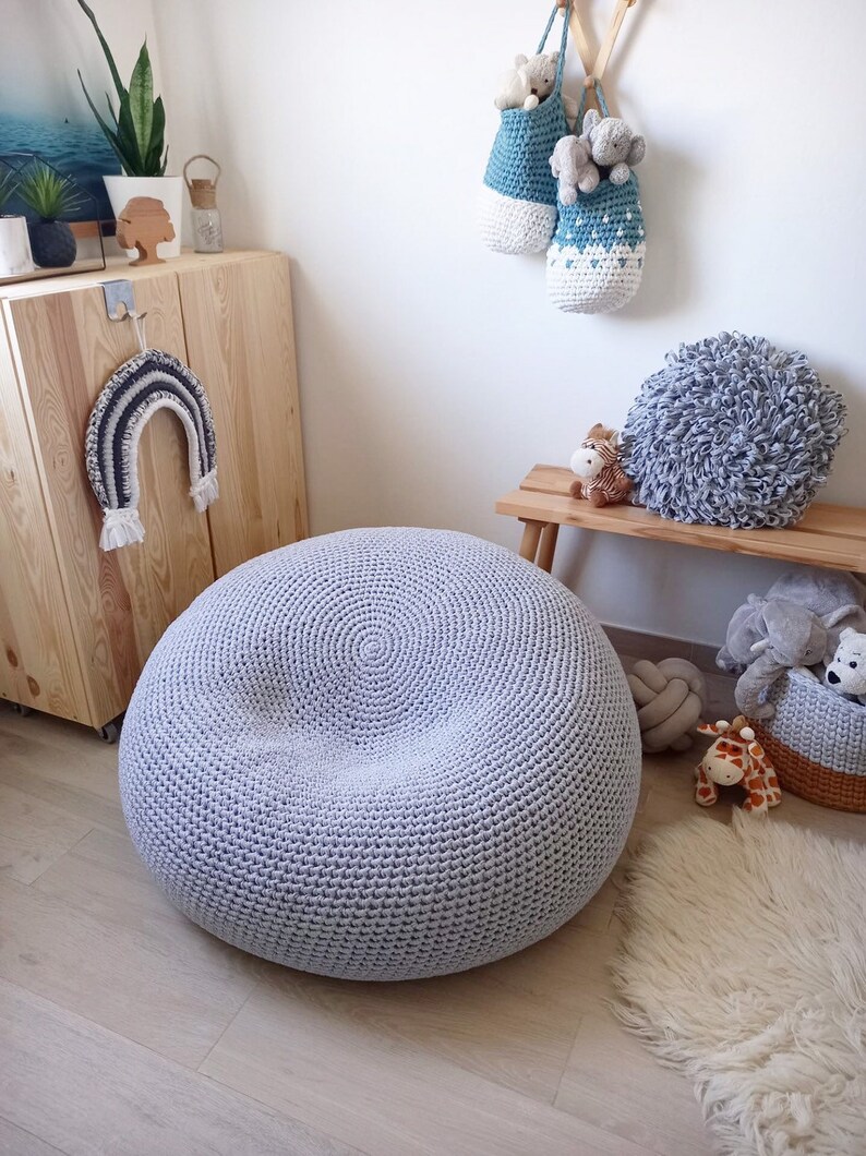 Extra Large Round Bean Bag Chair Giant Cobalt Blue Floor Etsy
