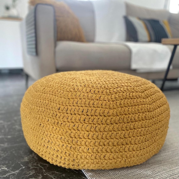 Chunky knit footstool discount