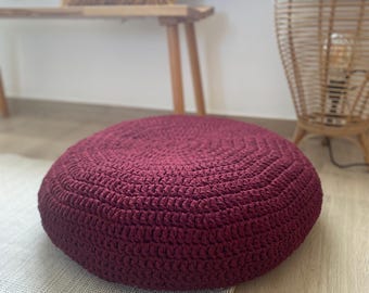 かぎ針編みのIKEA Alsedaスリップカバー、ハンドメイドスツール