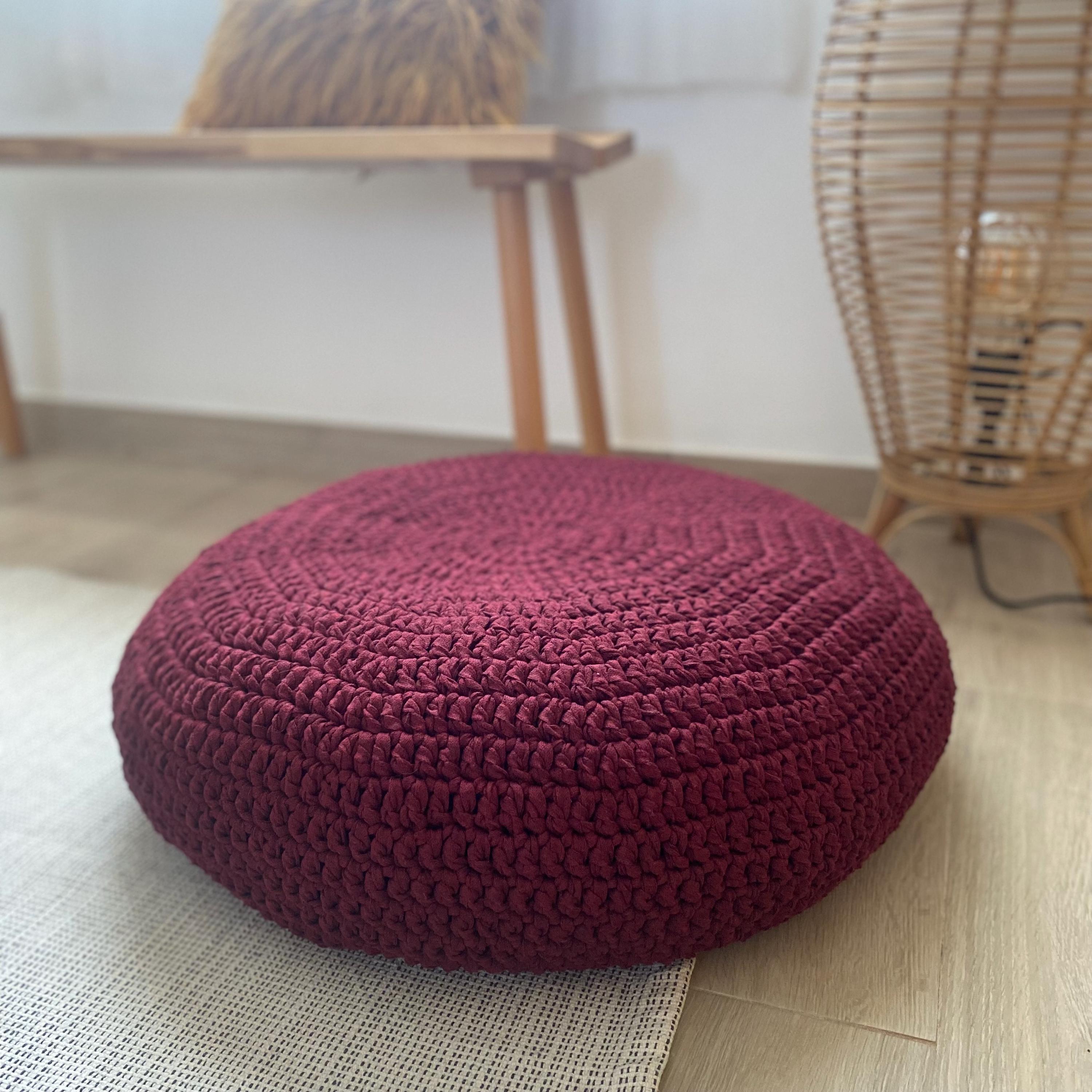かぎ針編みのIKEA Alsedaスリップカバー、ハンドメイドスツール