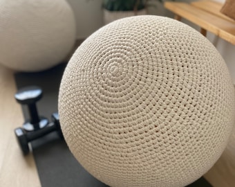 Pilates Ball Cover, 45 to 65 Size Balls Covers, Handmade Knit Case for Gym Yoga Balls, Birthing Balloon Coverage, Gift for Pregnants
