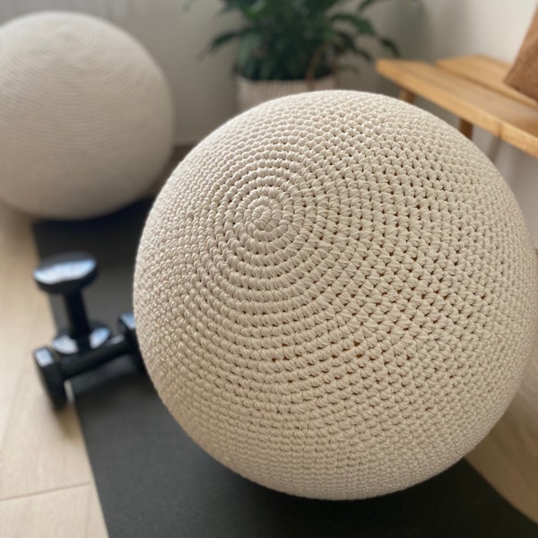 Pilates Ball Cover, handgefertigter Strickbezug für Gym Yoga-Ball, Geburtsballon Abdeckung, Geschenk für Schwangere